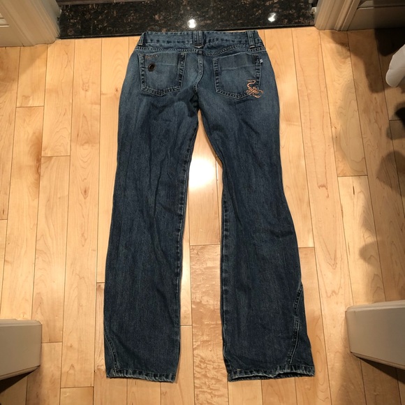 Bacca da Silva flared low rise jeans, autographed - Picture 5 of 7